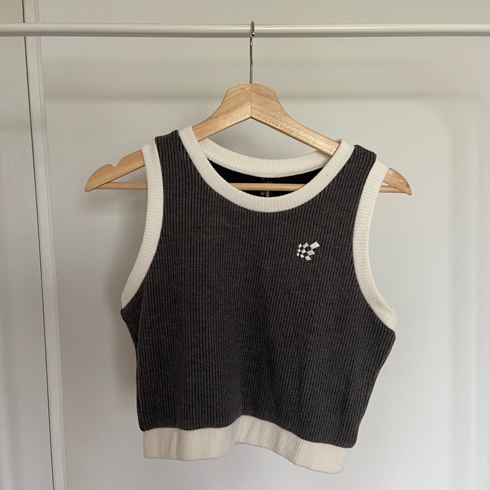 Jed North Charcoal Grey Tank Top Ribbed